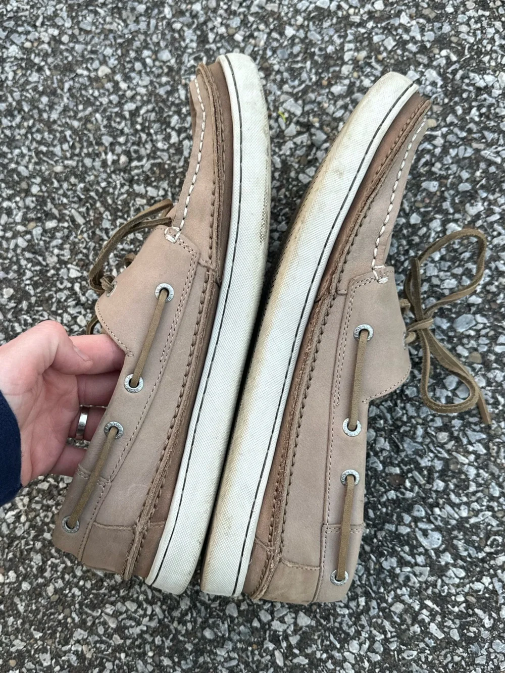 Sebago Men’s Tan Leather Boat Shoes Size 10.5